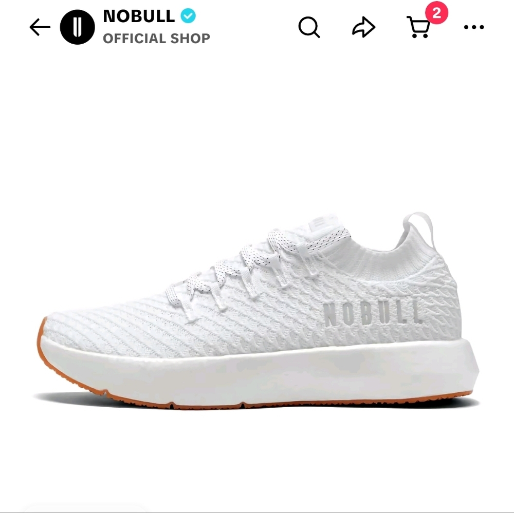 NOBULL Women's White and Gum Sneakers